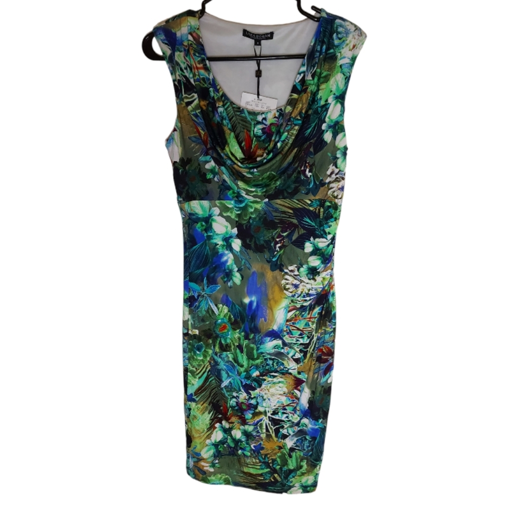 NWT Linea Domani Stretch Colourful Floral Dress